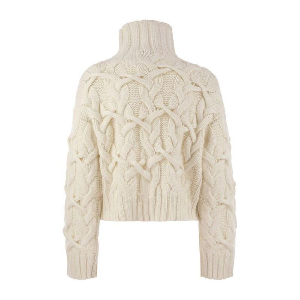 BRUNELLO CUCINELLI Cable Knit Turtleneck Sweater Women WHITE Sweaters & Knitwear - Picture 2 of 4